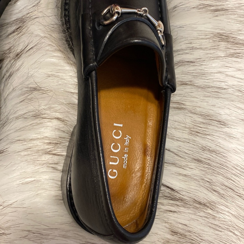 Authentic Gucci Black Leather Horsebit Women’s Loafers - Picture 7 of 10